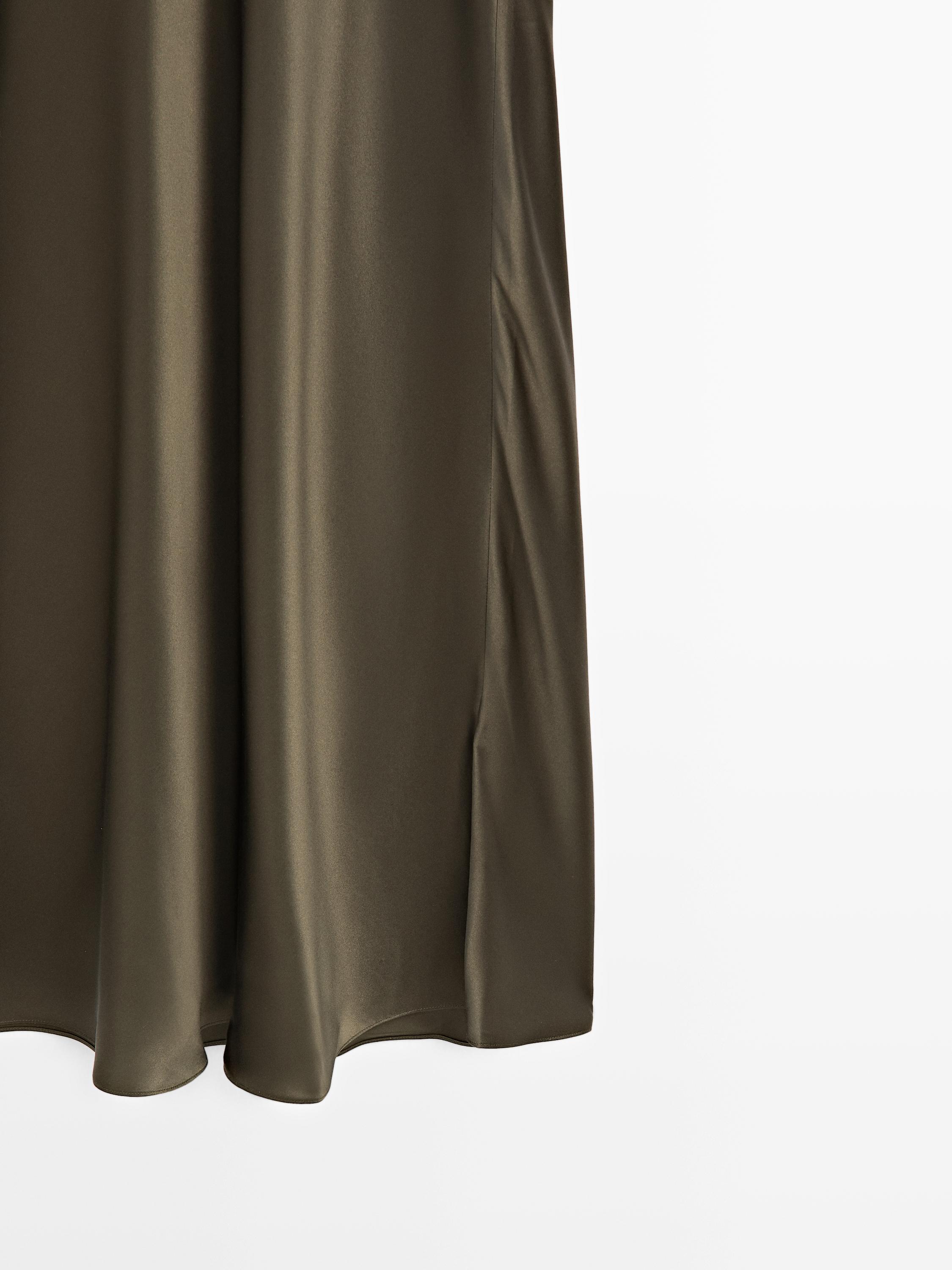 100% silk long slip dress - STUDIO